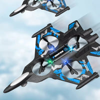 RC Jet Plane for Kids – 6-Axis Gyro, Auto Hover, 3D Stunts for 5 year + Blue