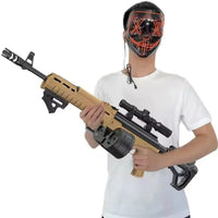 Kids Safe Toy Gun, Tactical 2 Modes Automatic & Manual Sprinkler with Scope, Shoulder Rest, Degradable Water Ball Launcher, Rechargeable Battery, Fun and Harmless Toy for Boys