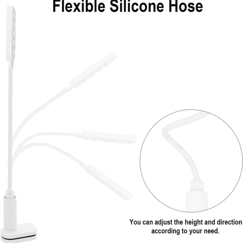 wenxintek 2 in 1 LED UV Nail Lamp Light with Gooseneck and Clip,Flexible Flash Cure Nail Lamp for Curing Acrylic Nails Gel Polish,Nail Desk Lamp for Reading,Manicure Salon Nail DIY Tool, USB Cable