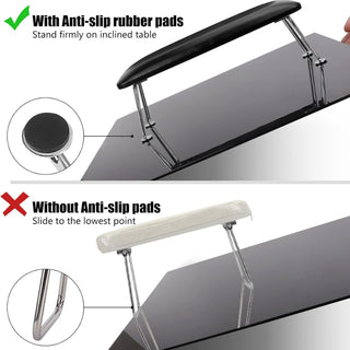 Nail Hand Rest Cusion, Microfiber Leather Arm Rest Nail Table for Fingernails and Toenails, Professional Manicure Nail Pillow Hand Rest Stand for Nail Technician Salon Use (Black)