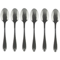 KZH Pack of 12 Latte Spoons,Forks,Teaspoon Long Handle Stainless Steel Spoon - Ideal For Coffee Cafe Latte, Espresso, Hot Chocolate,Hot Drinks, Dessert