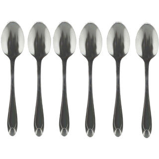 KZH Pack of 12 Latte Spoons,Forks,Teaspoon Long Handle Stainless Steel Spoon - Ideal For Coffee Cafe Latte, Espresso, Hot Chocolate,Hot Drinks, Dessert