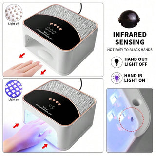 LIMEGIRL Professional Nail LED NailLamp, UV Nail Lamp For Gel Nails, LED Nail Lamp With 4 Timer Modes