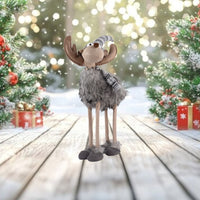 Festive Plush Moose Decoration 30Cm