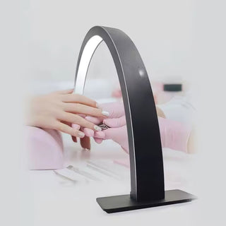 LED Arched Table Lamp For Manicurists, Makeup Artists Black 76*40*6CM
