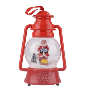 Santa Lantern Snow Globe Decoration