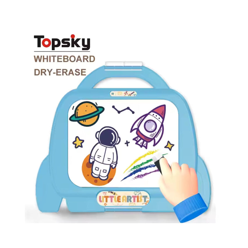 Funny Multifunctional Magnetic Drawing Board for Kids 4 in 1 Learning Rocket Tabletop Board with DIY Use Box