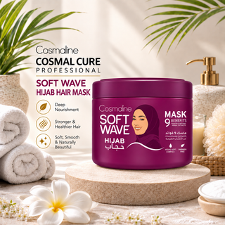 Cosmaline Soft Wave Hijab 9 Benefits Hair Mask with Keratin & Natural Herbal Extracts 450ml
