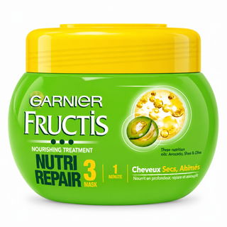 Garnier Fructis Nutri Repair 3 Nourishing 1-Minute Hair Mask with Avocado, Shea & Olive Oils 300ml