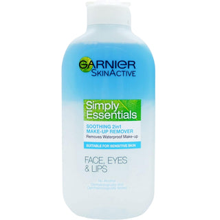 Garnier Skin Naturals Simply Essentials 2 in 1 Soothing Face & Eye Makeup Remover 200ml