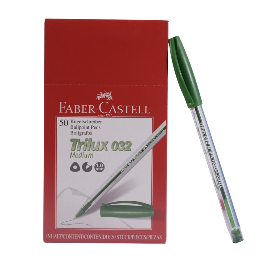 Faber-Castell 045 Ball Pen – Green Ink, 0.7mm
