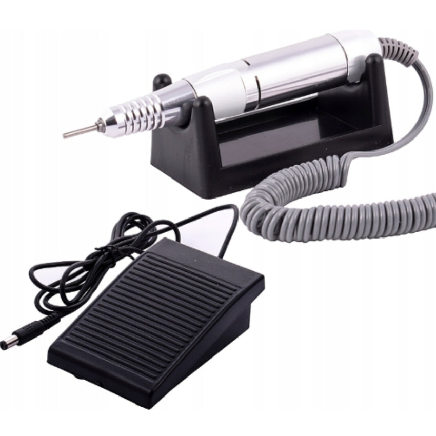 Nail File 30000RPM Electric Nail File Machine with Pedal and 6 Nail Sanders for Manicure at Salon and Home