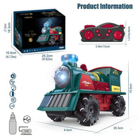 Train Toys for 3 Year olds YF-TOW Toy Train Electric Train with Smoke, Lights & Sounds,Rechargeable Battery，Birthday Gifts for 3 4 5 Year Old Boys