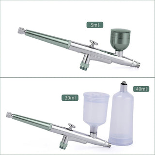 Cordless Airbrush Kit, Rechargeable Handheld Air Compressor Spray Gun Airbrush Kit for Nail Art, Cake, Make Up, Tattoo, Face Paint and Model Green