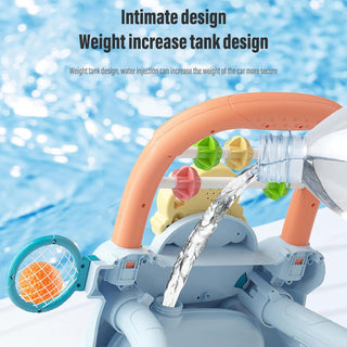 IoF Sit-to-Learn Foldable Baby Walker - Baby Walker with Learning Toys-Lion-Themed Blue