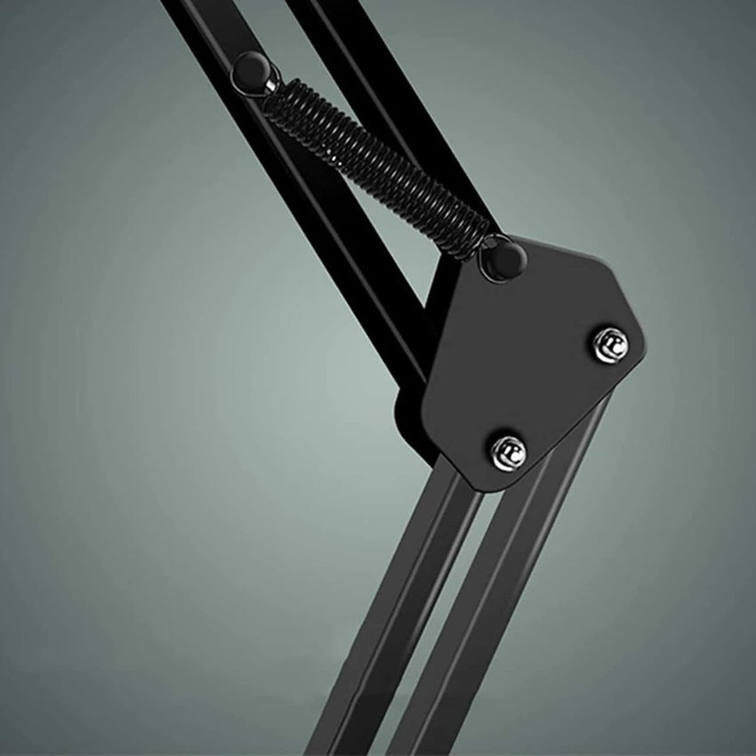 Adjustable Goose Neck Interchangeable Clamp Metal Desk Lamp Black