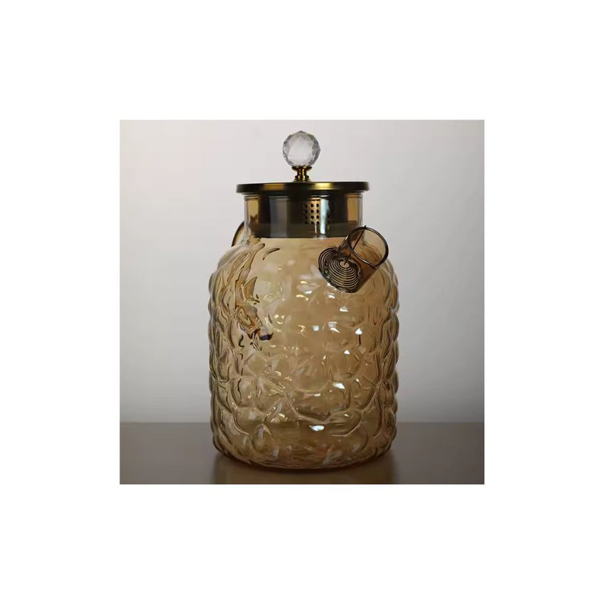 Amber Teapot with Bamboo Lid
