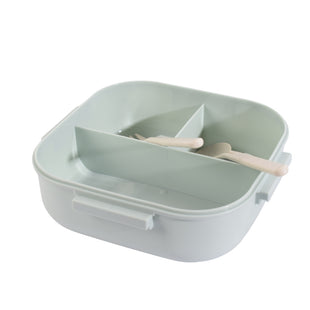 Exsport Green Lunch Box with Built-in Utensil Compartment