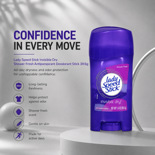 Lady Speed Stick Invisible Dry Shower Fresh Antiperspirant Deodorant Stick 39.6g