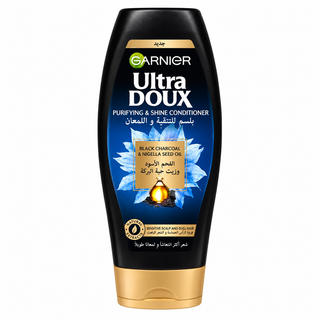 Garnier Ultra Doux Purifying & Shine Conditioner with Black Charcoal & Nigella Seed Oil 200ml
