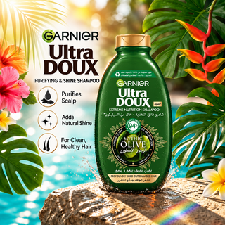 Garnier Ultra Doux Mythic Olive Extreme Nutrition Shampoo with Virgin Olive Oil 400ml