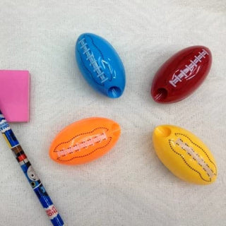 Rugby Football Shape Plastic Pencil Sharpener, Stationery for Kids School Boys Girls, Birthday Return Gifts