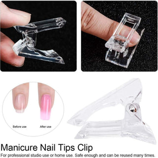 Nail Tips Clip for Quick Building Polygel nail forms Nail clips for polygel Finger Nail Extension UV LED Builder Clamps Manicure Nail Art Tool