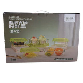Glass Food fresh Preservation Box Set 5 Pcs