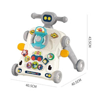 Baby Walker 3 in 1 Sit to Stand Push Walker With Activity Table and Center for Newborn Toddler