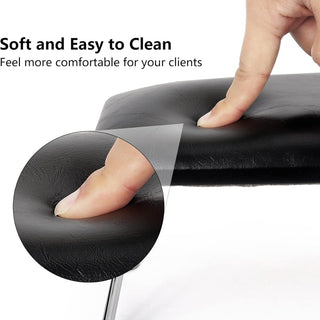 Nail Hand Rest Cusion, Microfiber Leather Arm Rest Nail Table for Fingernails and Toenails, Professional Manicure Nail Pillow Hand Rest Stand for Nail Technician Salon Use (Black)