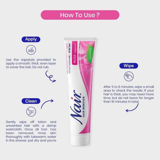 Nair Cream For Hair Removal With Rose Fragrance - 110 gm