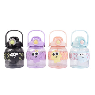 Cartoon-Themed Water Bottle with Strap
