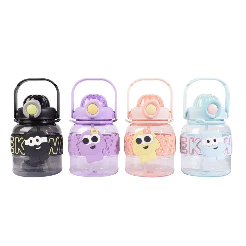Cartoon-Themed Water Bottle with Strap