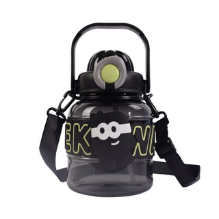 Cartoon-Themed Water Bottle with Strap