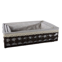 Desktop Woven Storage Basket, Multi-functional Organizer Set, Large+Medium+Small, Woven Craftsmanship