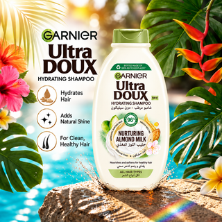 Garnier Ultra Doux Hydrating Shampoo with Nurturing Almond Milk & Argan Nectar 600ml