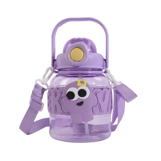 Cartoon-Themed Water Bottle with Strap
