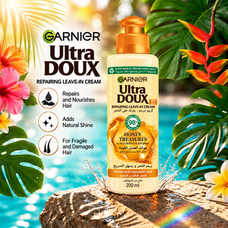 Garnier Ultra Doux Honey Treasures Repairing Leave-In Cream with Acacia Honey & Beeswax 200ml