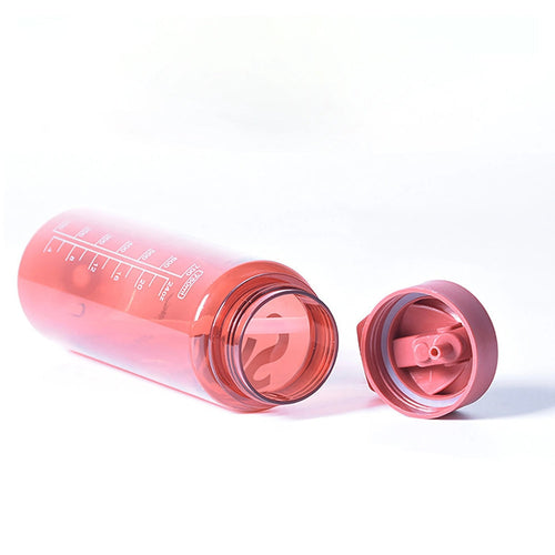 750 ml PP Plastic Water Bottle Cup Colorful Life Portable Outdoor Sports & Fitness Travel Drinking Water Bottles with straw