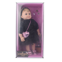 Cufan Fashion Doll with Black Dress and Pink Accessories