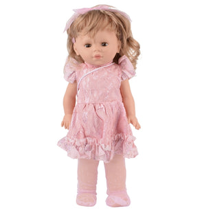 Cufan Fashion Doll in Pink Lace Dress