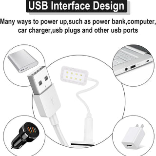 wenxintek 2 in 1 LED UV Nail Lamp Light with Gooseneck and Clip,Flexible Flash Cure Nail Lamp for Curing Acrylic Nails Gel Polish,Nail Desk Lamp for Reading,Manicure Salon Nail DIY Tool, USB Cable