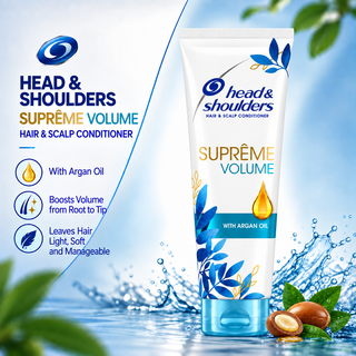 Head & Shoulders Supreme Volume Hair & Scalp Conditioner with Argan Oil 220ml