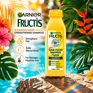 Garnier Fructis Banana Hair Food Strengthening Shampoo 300ml