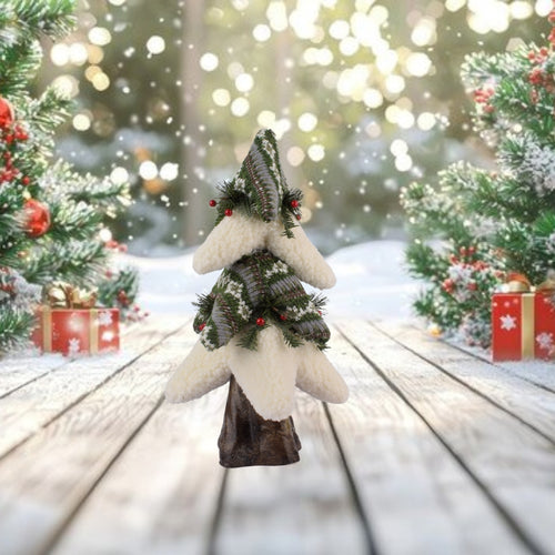 Cozy Winter Gnome Tree Figurine 40Cm