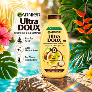 Garnier Ultra Doux Ultra Nourishing Shampoo with Avocado Oil & Shea Butter 600ml