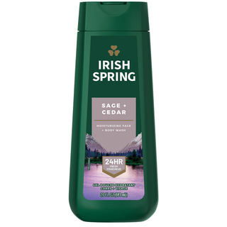 Irish Spring Sage & Cedar Moisturizing Face & Body Wash 24HR Fresh 591ml
