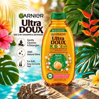 Garnier Ultra Doux Kids 2-in-1 Apricot & Cotton Flower Shampoo & Detangler 400ml