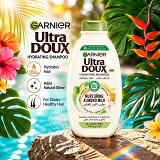 Garnier Ultra Doux Hydrating Shampoo with Nurturing Almond Milk & Argan Nectar 400ml
