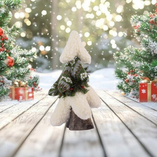 Cozy Winter Gnome Tree Figurine 30Cm